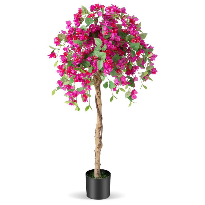 Load image into Gallery viewer, Goplus 4.5FT Bougainvillea Artificial Tree, Fake Potted Plant w/ 312 Flowers - GoplusUS