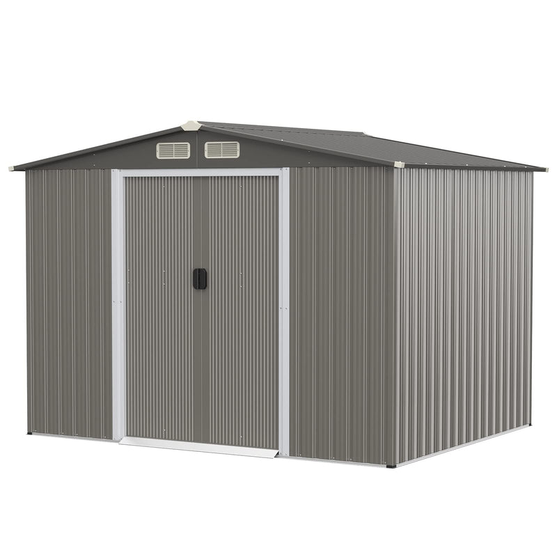 Load image into Gallery viewer, Goplus Outdoor Storage Shed, 8.5"x 6.8"x 6" Weather-Resistant Utility Tool Organizer w/Foundation