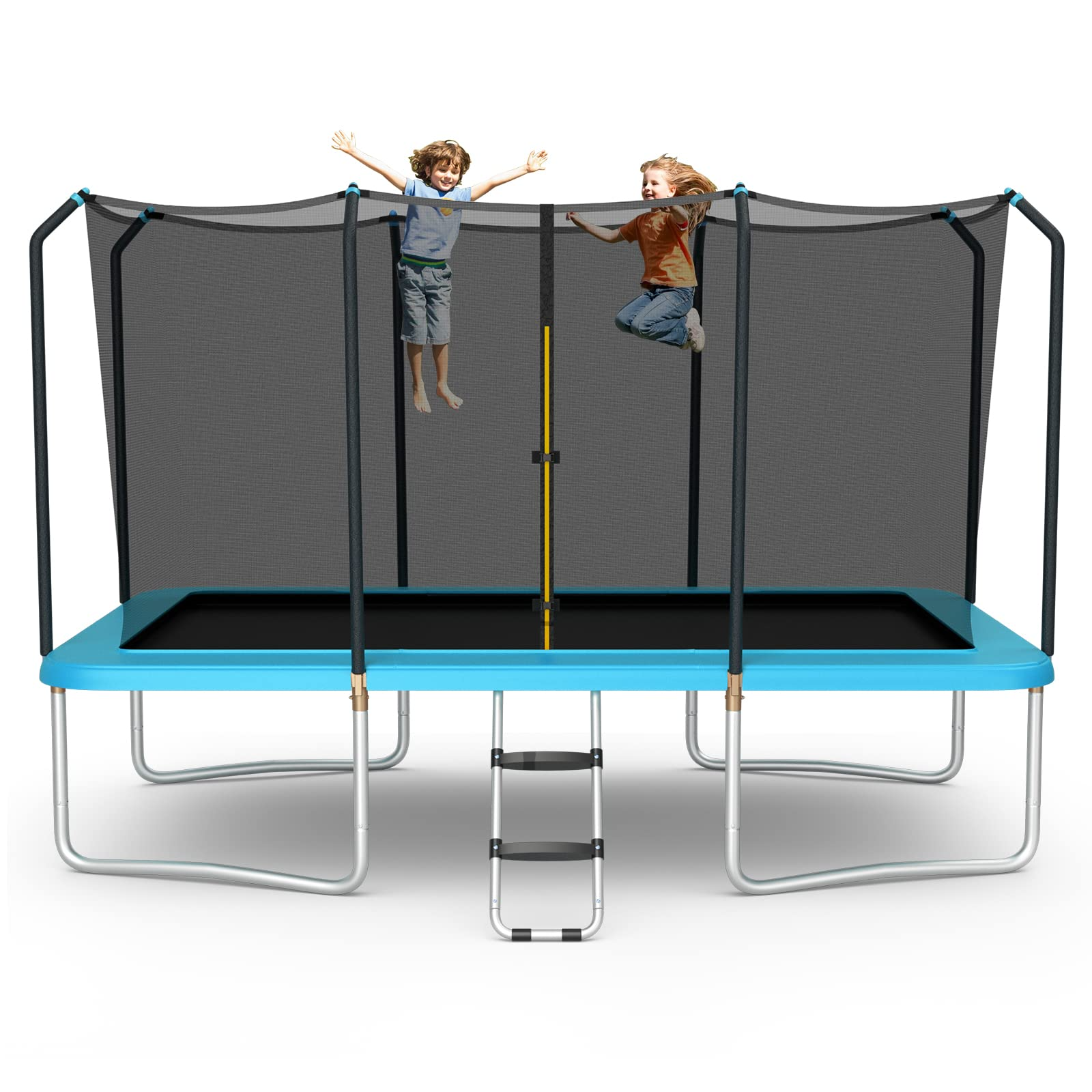 Goplus 8FT x 14FT Rectangular Trampoline, 440LBS Bearing