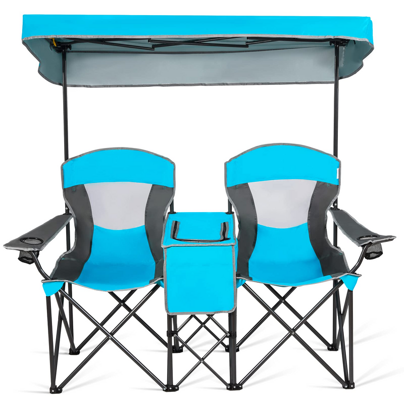 Load image into Gallery viewer, Goplus Double Camping Seat w/Shade Canopy - GoplusUS