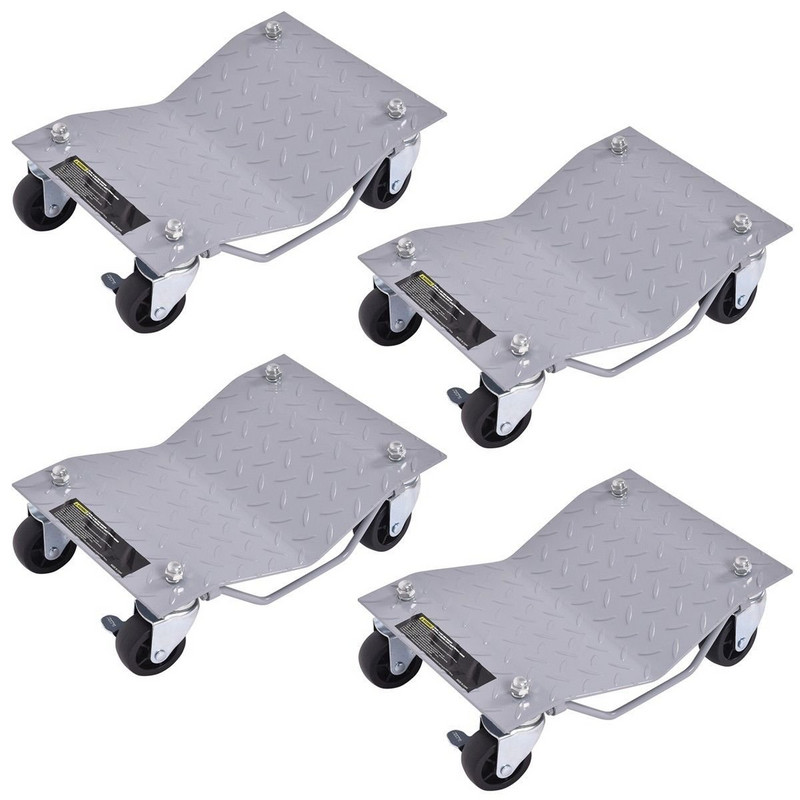 Load image into Gallery viewer, 4 PCS 4 X 3" Set Wheel Dollies Dolly Tire Skates Vehicle Car Auto Repair Moving Diamond - GoplusUS