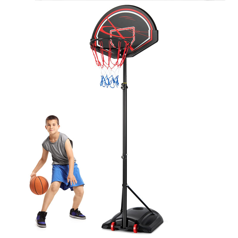 Load image into Gallery viewer, Goplus Portable Basketball Hoop Outdoor, 6.9-8.9 FT Height Adjustable Basketball Stand with 32 Shatterproof Backboard - GoplusUS