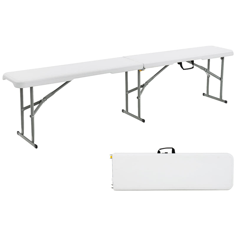 Load image into Gallery viewer, Goplus 6 Feet Plastic Folding Bench, Portable Foldable Bench Seat with 550 lbs Capacity - GoplusUS