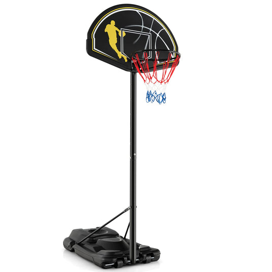 Goplus Portable Basketball Hoop Outdoor Indoor, 4.25-10FT 12-Level Adjustable Basketball Goal - GoplusUS