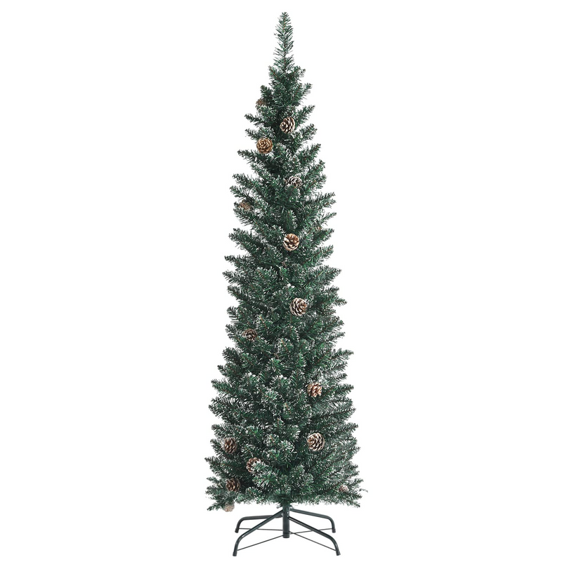 Load image into Gallery viewer, Goplus Artificial Pencil Christmas Tree, Snow Flocked Slim Xmas Tree - GoplusUS