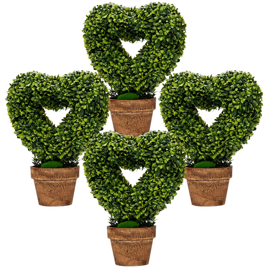 Goplus 4 Pack Artificial Boxwood Topiary Trees - GoplusUS