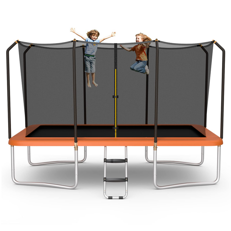 Load image into Gallery viewer, Goplus 8FT x 14FT Rectangular Trampoline, 440LBS Bearing Recreational Trampolines w/ Enclosure Net & Non-Slip Ladder - GoplusUS