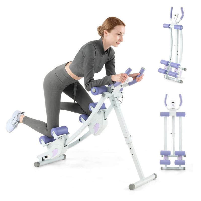 Load image into Gallery viewer, Goplus Foldable Core Abdominal Trainer, AB Workout Machine Exercise Equipment