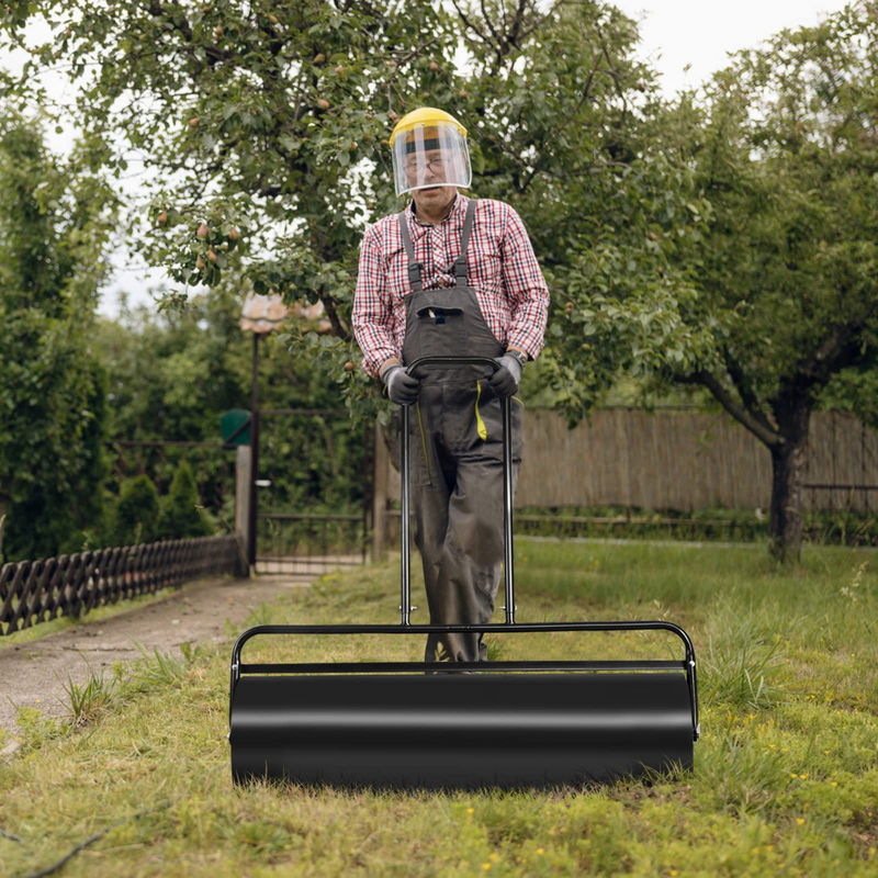 Load image into Gallery viewer, Lawn Roller Tow Behind Water Filled Push for Garden, Green - GoplusUS