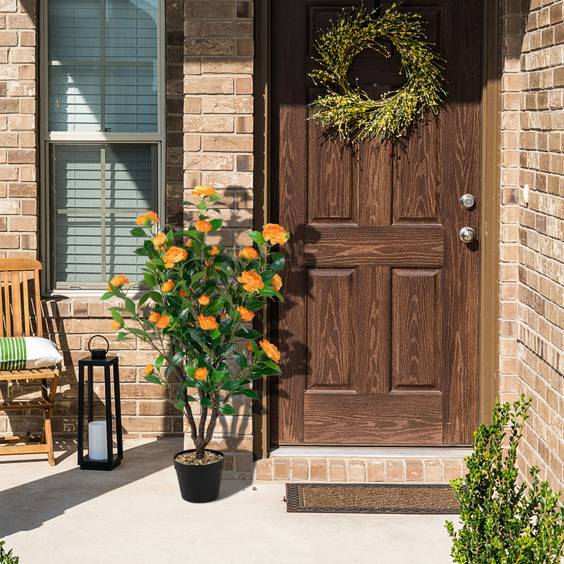 Load image into Gallery viewer, 40" Artificial Camellia Tree - Goplus