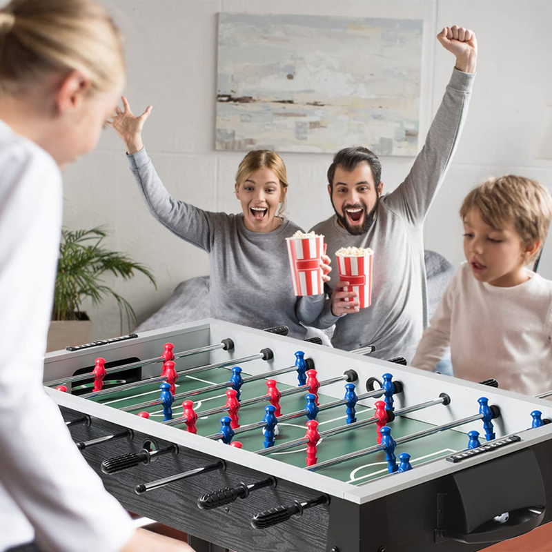 Load image into Gallery viewer, Goplus 48'' Foosball Table, Wooden Soccer Games Table w/ 2 Footballs, 2 Cup Holders - GoplusUS
