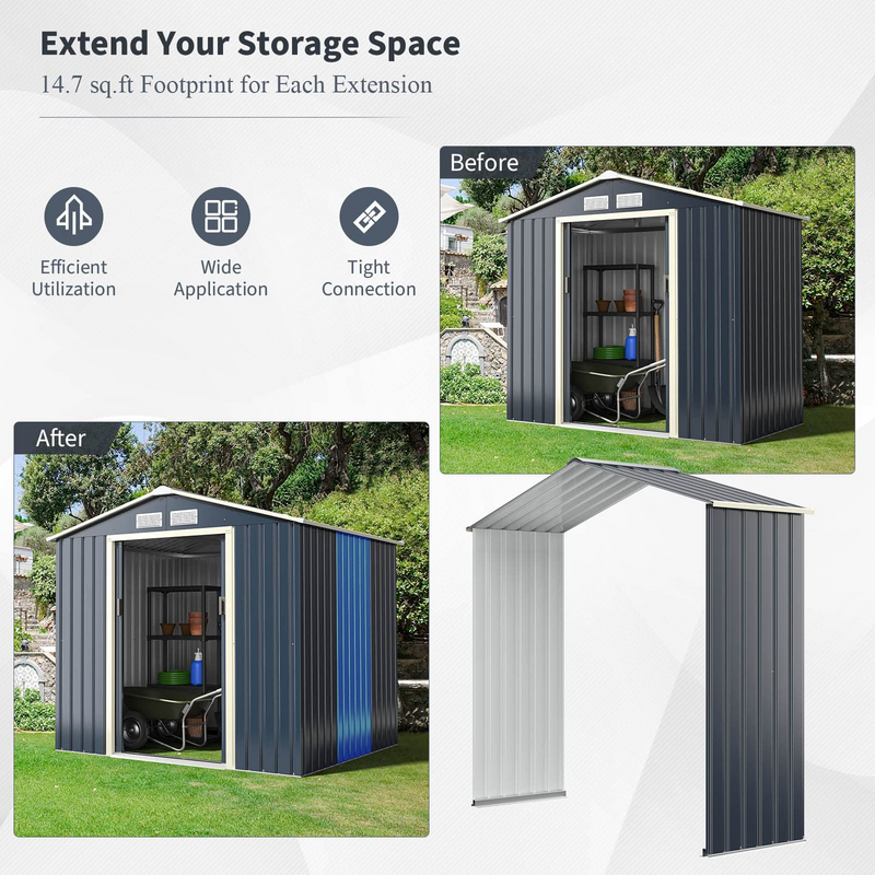 Load image into Gallery viewer, Goplus Storage Shed Extension Kit - GoplusUS
