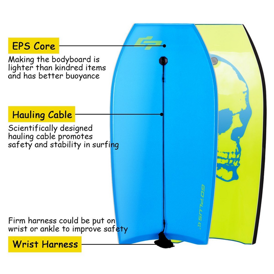 Goplus 41 inch Super Bodyboard Body Board EPS Core, IXPE Deck - GoplusUS