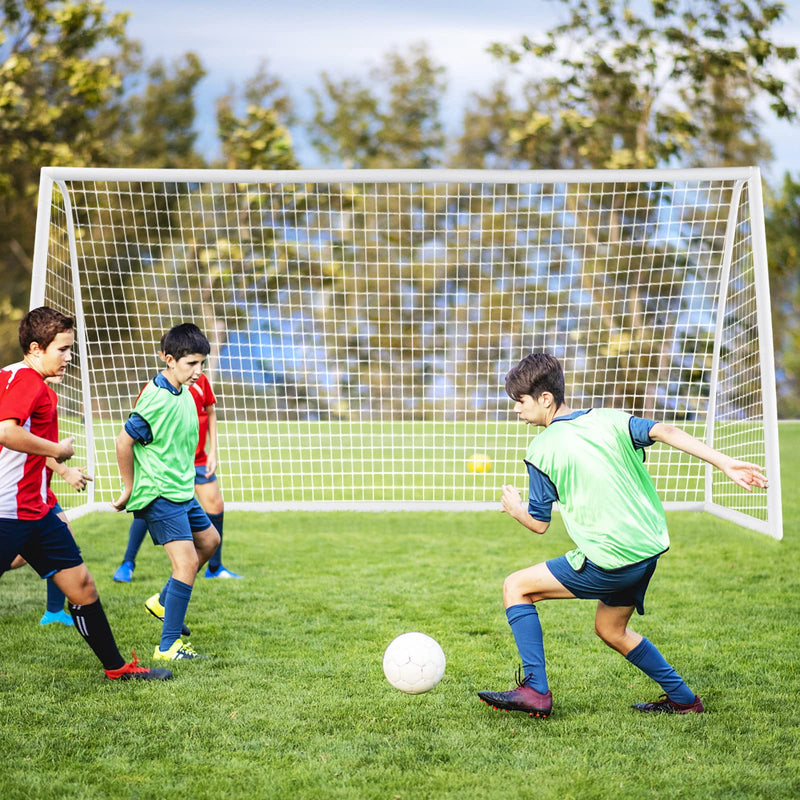 Load image into Gallery viewer, Goplus Soccer Goal, 6FT x 4FT/12FT x 6FT Soccer Net with Strong UPVC Frame, Quick Set-up, High-Strength Netting - GoplusUS