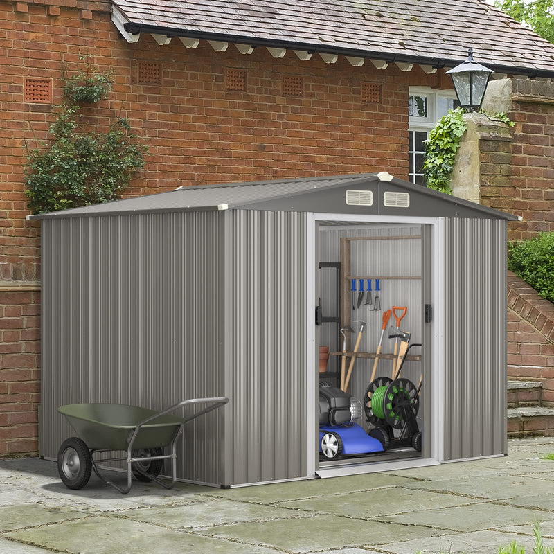 Load image into Gallery viewer, Goplus Outdoor Storage Shed, 8.5"x 6.8"x 6" Weather-Resistant Utility Tool Organizer w/Foundation