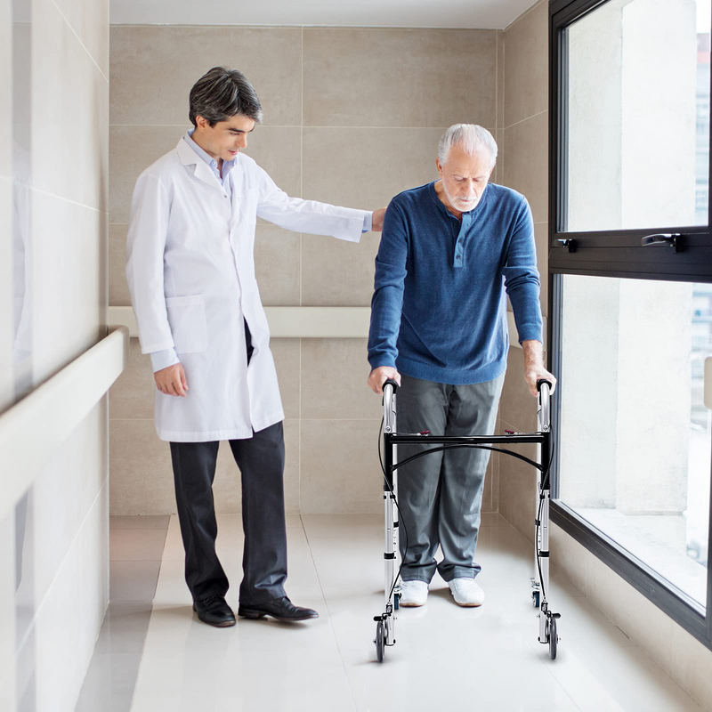 Load image into Gallery viewer, 2-Button Folding Walkers for Seniors, 4-in-1 Folding Walker - Goplus