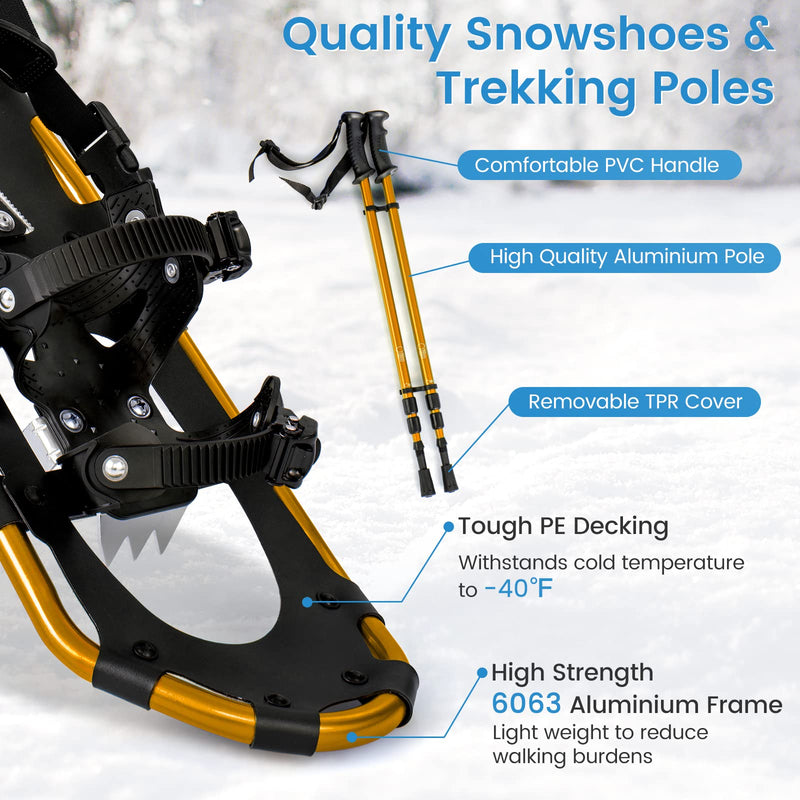 Load image into Gallery viewer, Goplus Snow Shoes for Men Women Youth Kids, Snow Mud Baskets Included, 21/ 25/ 30 Inches - GoplusUS
