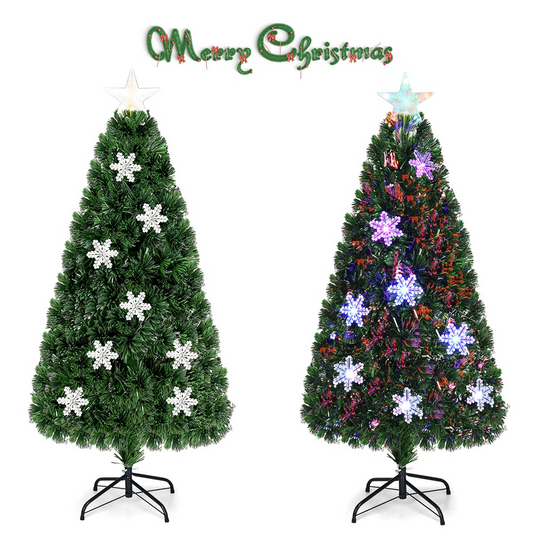 Goplus Pre-Lit Fiber Optic Artificial Christmas Tree - GoplusUS