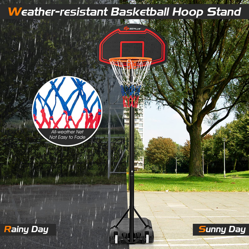 Load image into Gallery viewer, Goplus Portable Basketball Hoop Outdoor, 6.3FT-8.1FT - GoplusUS