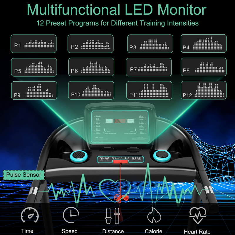 Load image into Gallery viewer, Goplus 2.25HP Folding Treadmill, Portable Electric Superfit Treadmill W/APP Control - GoplusUS