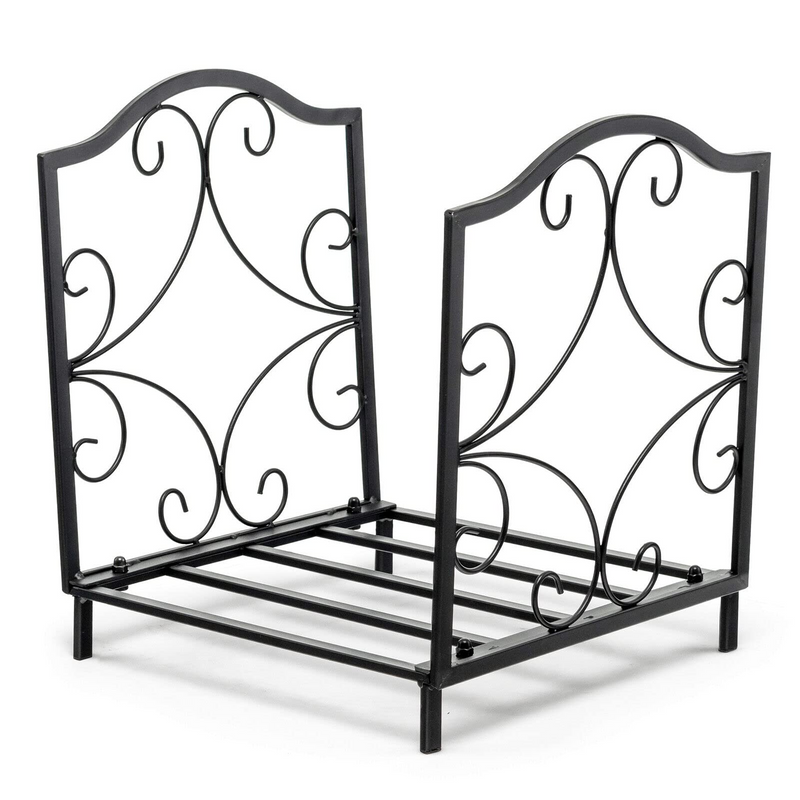 Load image into Gallery viewer, Goplus 17" Small Firewood Rack, Indoor/Outdoor Decorative Firewood Storage Carrier Log Rack with Elegant Patterns & Raised Legs - GoplusUS