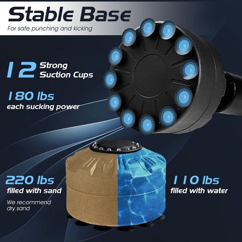 Load image into Gallery viewer, Goplus Freestanding Punching Bag 70", 220lbs Heavy Boxing Bag with Gloves, Shock Absorber, 12 Suction Cup Base - GoplusUS