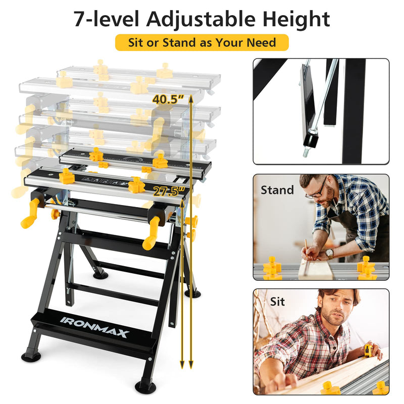 Load image into Gallery viewer, Portable Workbench, Folding Work Table - Goplus