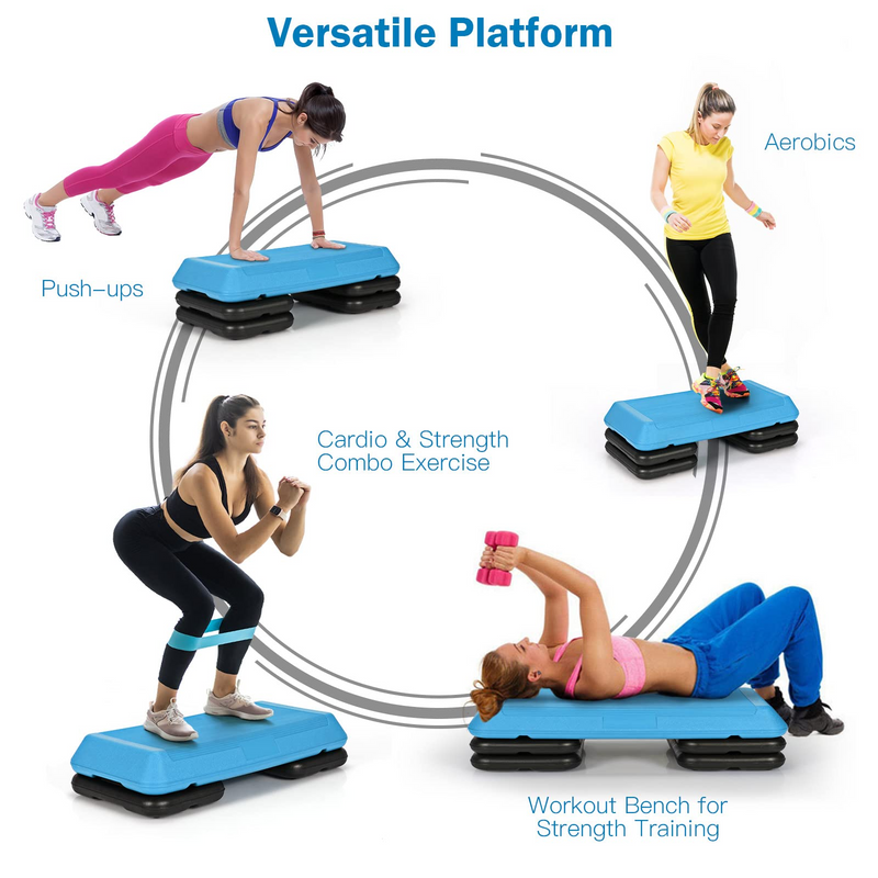 Load image into Gallery viewer, Goplus 29'' Workout Aerobic Stepper, 4' 6' 8' Height Adjustable Step Platform - GoplusUS
