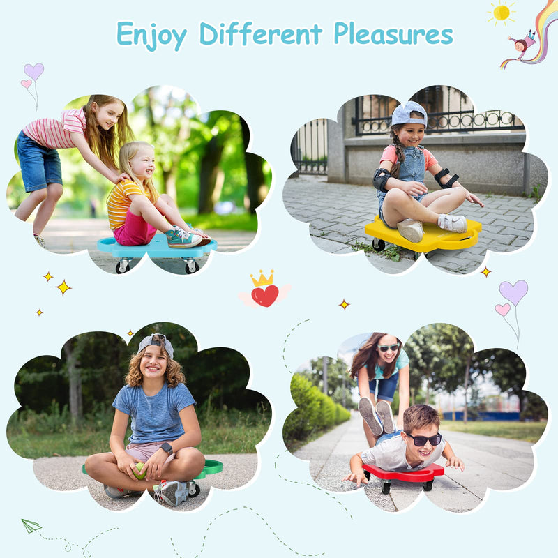 Load image into Gallery viewer, Goplus Kids Scooter Board, Sitting Floor Scooter with Handles, Non-marring Universal Casters for Gym Class - GoplusUS