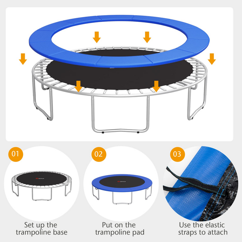 Load image into Gallery viewer, Goplus Trampoline Replacement Pad, 16FT 15FT 14FT 12FT 10FT 8FT Trampoline Spring Cover - GoplusUS