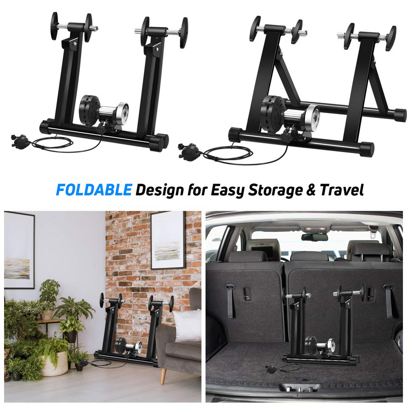 Load image into Gallery viewer, Goplus Bike Trainer Stand, Indoor Magnetic Exercise Bicycle Trainers with 8 Levels Resistance - GoplusUS