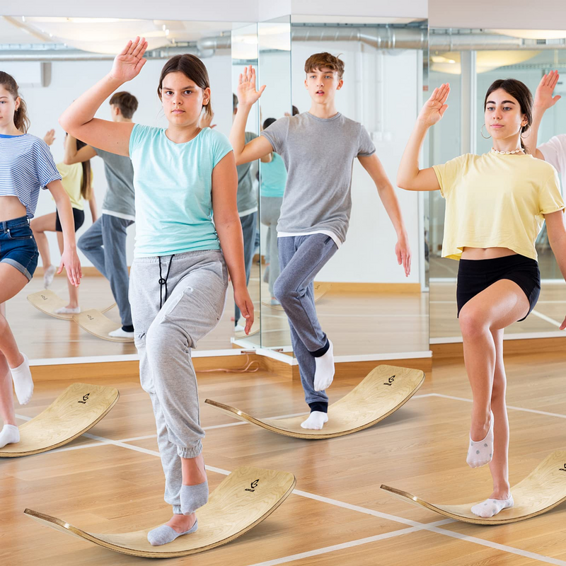 Load image into Gallery viewer, 35Inch Wooden Balance Board for Kids & Adults Support 660LBS - GoplusUS