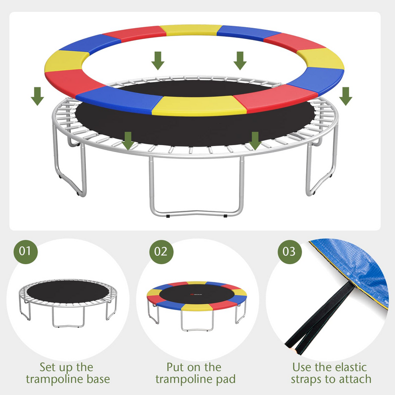 Load image into Gallery viewer, Goplus Trampoline Replacement Pad, 16FT 15FT 14FT 12FT 10FT 8FT Trampoline Spring Cover - GoplusUS