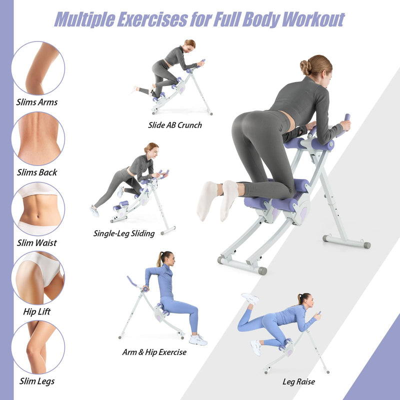 Load image into Gallery viewer, Goplus Foldable Core Abdominal Trainer, AB Workout Machine Exercise Equipment