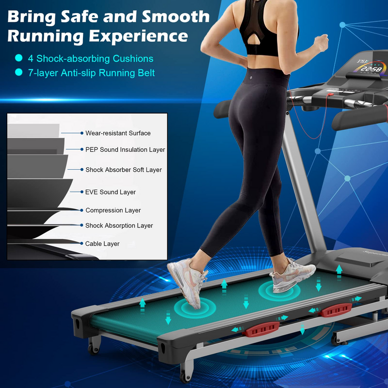 Load image into Gallery viewer, Goplus 4.75HP Folding Treadmill for Home Gym, Commercial Heavy Duty Superfit Treadmill with 15% Auto Incline - GoplusUS
