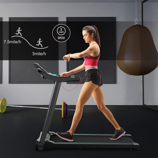Goplus 2.25HP Folding Treadmill, Portable Electric Superfit Treadmill W/APP Control - GoplusUS