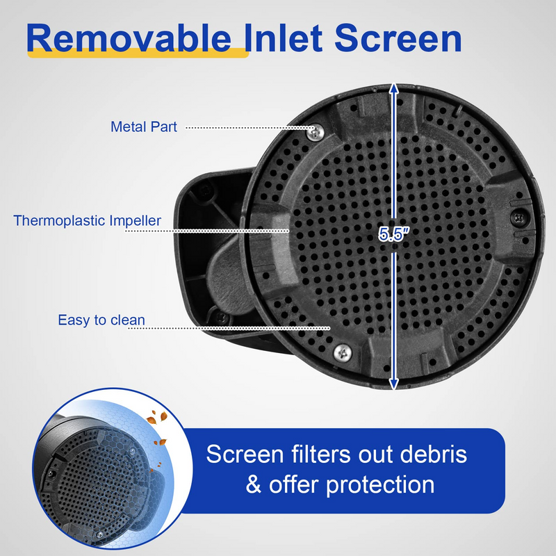 Load image into Gallery viewer, Goplus Submersible Water Pump, 1/3HP 2400GPH Sump Pump w/ 10 FT Cord & Inlet Screen - GoplusUS