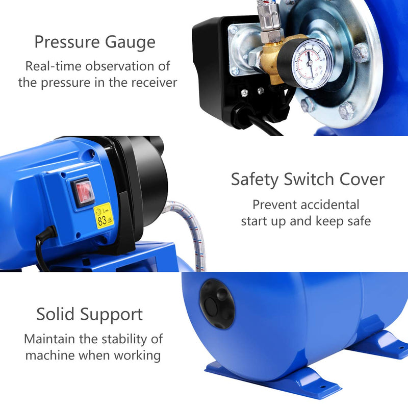 Load image into Gallery viewer, Goplus 1.6HP Shallow Well Pump & Tank Garden Water Pump Jet Pressurized Home Irrigation 1000GPH - GoplusUS