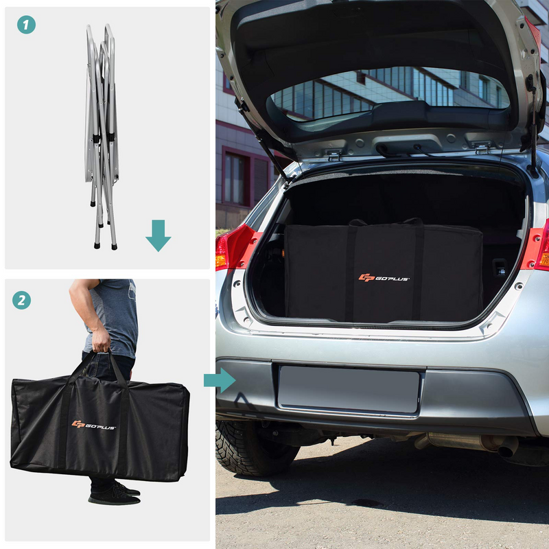 Load image into Gallery viewer, Goplus Folding Grill Table, Aluminum Outdoor Camping Kitchen Table with 26'' Main Tabletop - GoplusUS