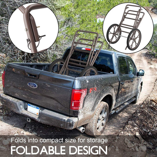 Folding Deer Game Cart Larger Capacity 500lbs Hauler Utility Gear Dolly Cart Hunting Accessories - GoplusUS