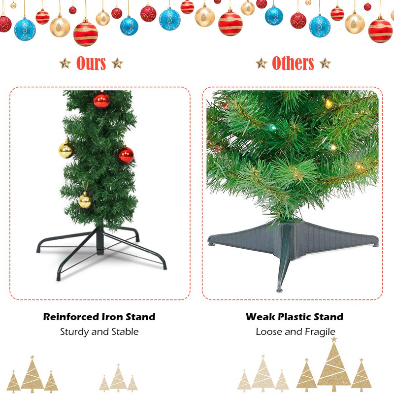 Load image into Gallery viewer, Goplus Pre-Lit Artificial Cactus Christmas Tree with LED Lights and Ball Ornaments - GoplusUS