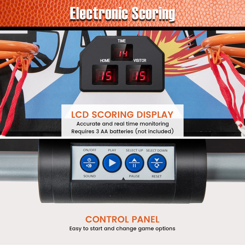 Load image into Gallery viewer, Goplus Foldable Dual Shot Basketball Arcade Game, Indoor Outdoor Basketball Game Machine