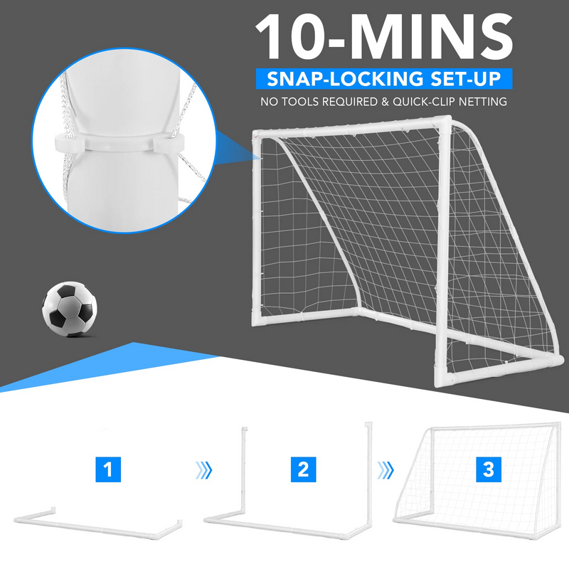 Load image into Gallery viewer, Goplus Soccer Goal, 6 FT x 4 FT Soccer Net with Strong PVC Frame - GoplusUS