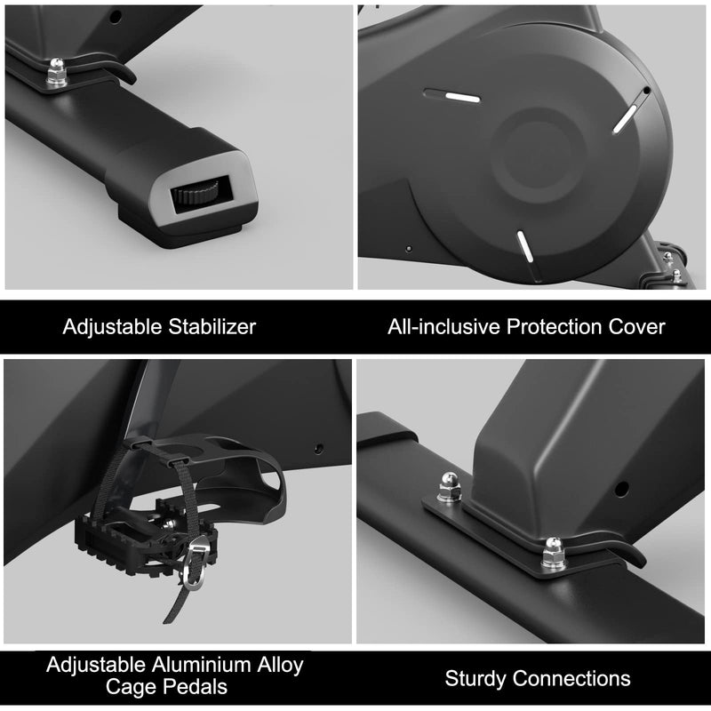 Load image into Gallery viewer, Goplus Exercise Bike, Magnetic Resistance Stationary Bike with Bulit-in Safe Flywheel, Comfortable Seat Cushion - GoplusUS