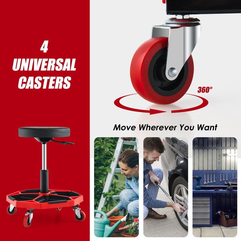 Load image into Gallery viewer, Goplus Rolling Mechanic Stool