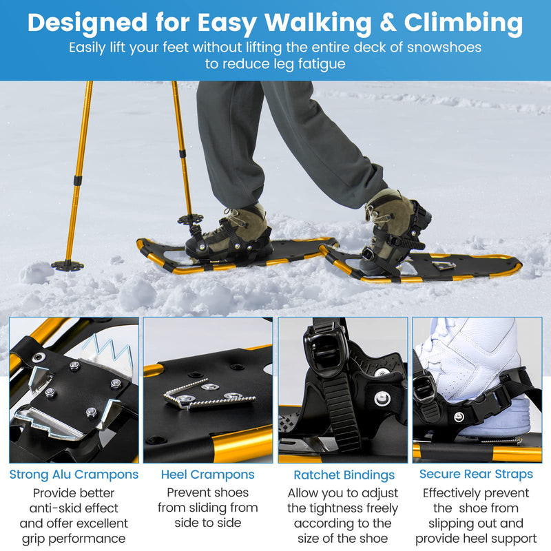 Load image into Gallery viewer, Goplus Snow Shoes for Men Women Youth Kids, Snow Mud Baskets Included, 21/ 25/ 30 Inches - GoplusUS