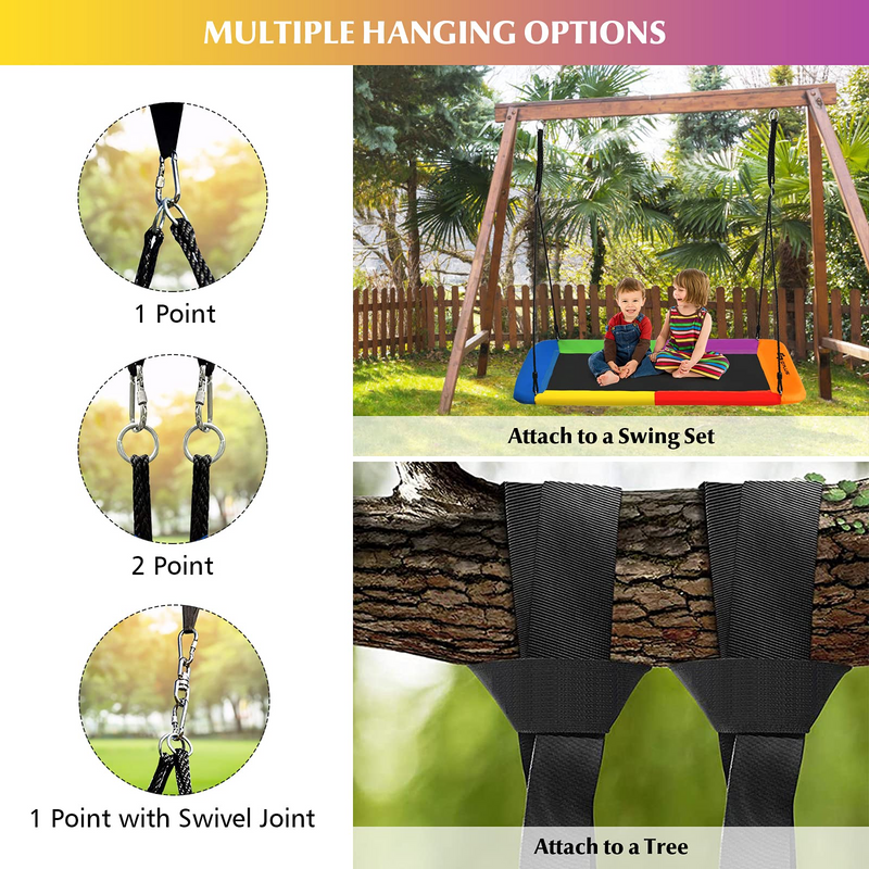 Load image into Gallery viewer, Goplus 700LBS 60 Inch Giant Platform Tree Swing for Kids and Adults - GoplusUS