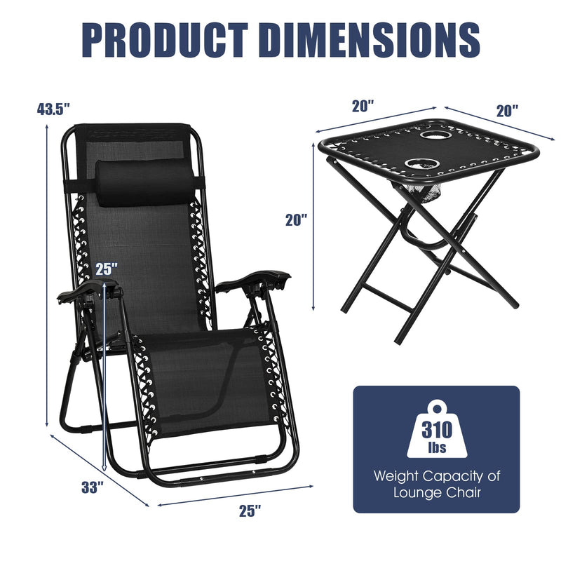 Load image into Gallery viewer, Goplus Zero Gravity Chair Set