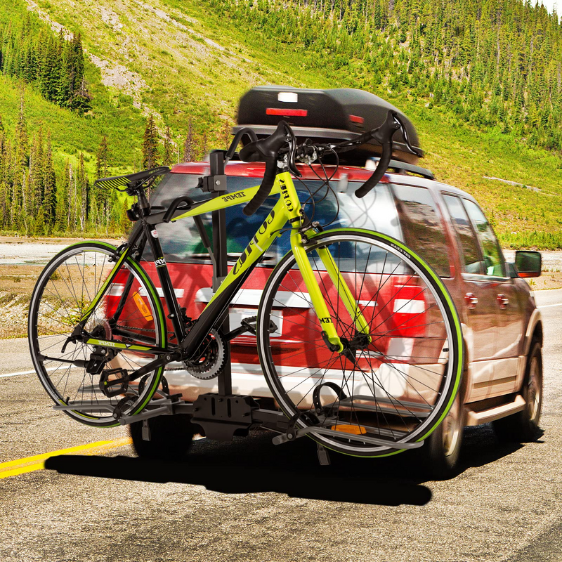 Load image into Gallery viewer, Goplus Hitch Mount Bike Rack, Folding 2-Bike Platform Style Carrier for MTB - GoplusUS