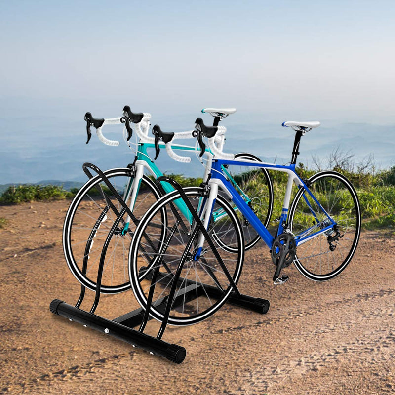 Load image into Gallery viewer, Two Bicycle Bike Stand Rack Cycling Rack Floor Storage Organizer